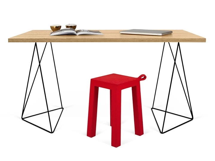 Temahome Flow Schreibtisch Wildeiche & Schwarz 140x75cm 6 Temahome Flow Schreibtisch Wildeiche & Schwarz 140x75cm – Bild 4