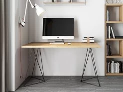 Temahome Flow Schreibtisch Wildeiche & Schwarz 140x75cm