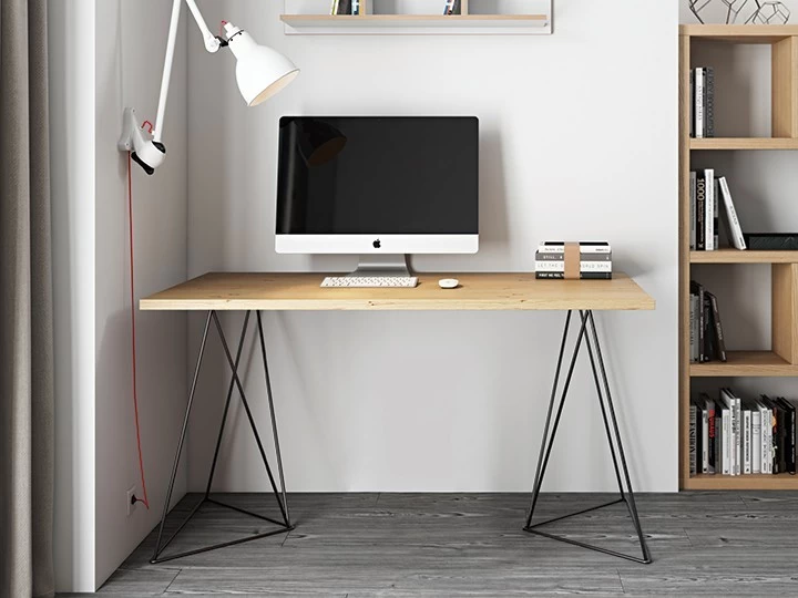 Temahome Flow Schreibtisch Wildeiche & Schwarz 140x75cm 3 Temahome Flow Schreibtisch Wildeiche & Schwarz 140x75cm