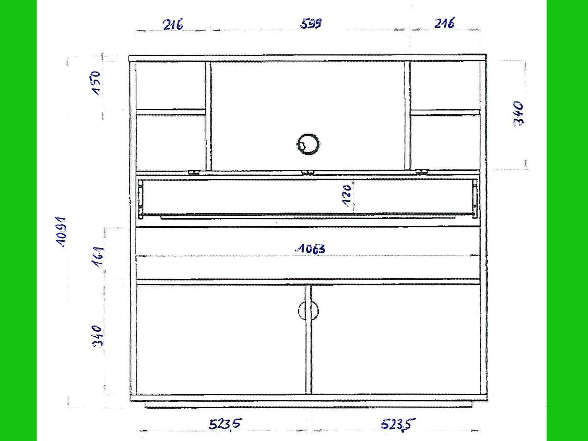Temahome Focus Sekretär Weiß & Eiche 110cm 6 Temahome Focus Sekretär Weiß & Eiche 110cm – Bild 4