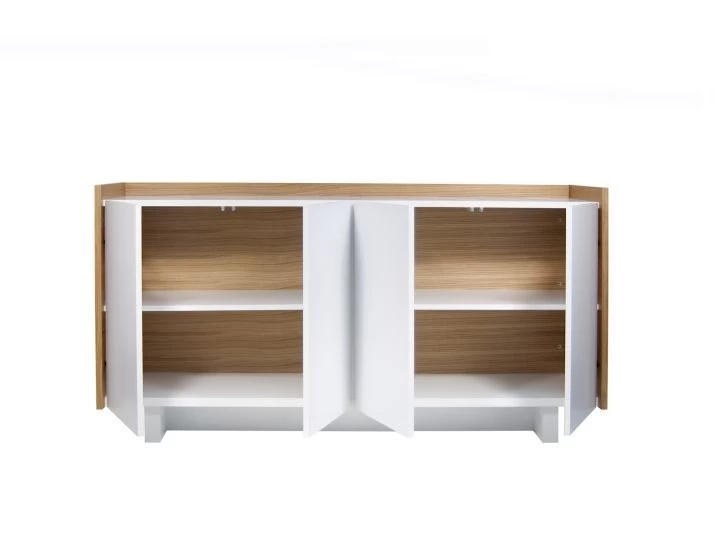 Livingruhm Skin Sideboard Weiß & Eiche 160 Cm 4 Livingruhm Skin Sideboard Weiß & Eiche 160 Cm – Bild 2