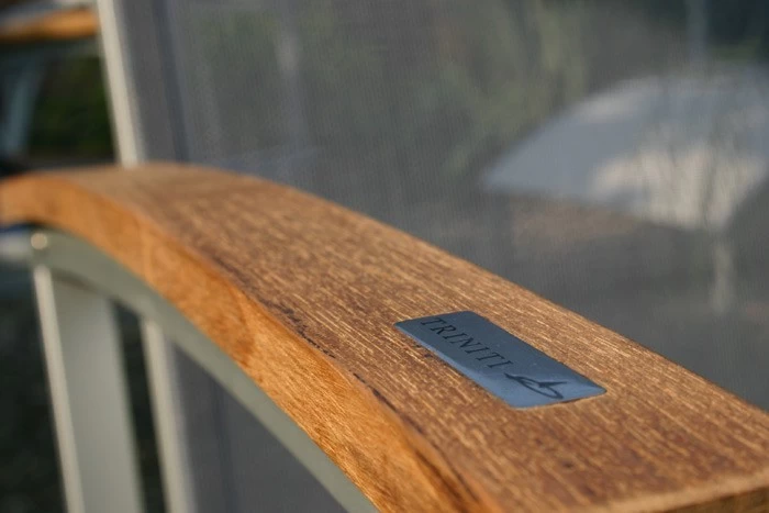 Livingruhm Gartenstuhl Stapelbar Alu & Textilene Weiß 5 Livingruhm Gartenstuhl Stapelbar Alu & Textilene Weiß – Bild 3