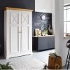 Livingruhm Universalschrank Massivholz Weiß 2-türig