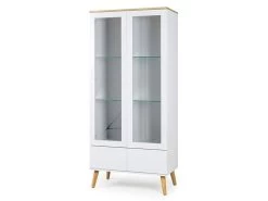 Vitrine Joan Eiche & Weiß 79cm Eiche & Weiß Livingruhm