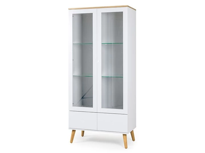 Vitrine Joan Eiche & Weiß 79cm Eiche & Weiß Livingruhm 3 Vitrine Joan Eiche & Weiß 79cm Eiche & Weiß Livingruhm